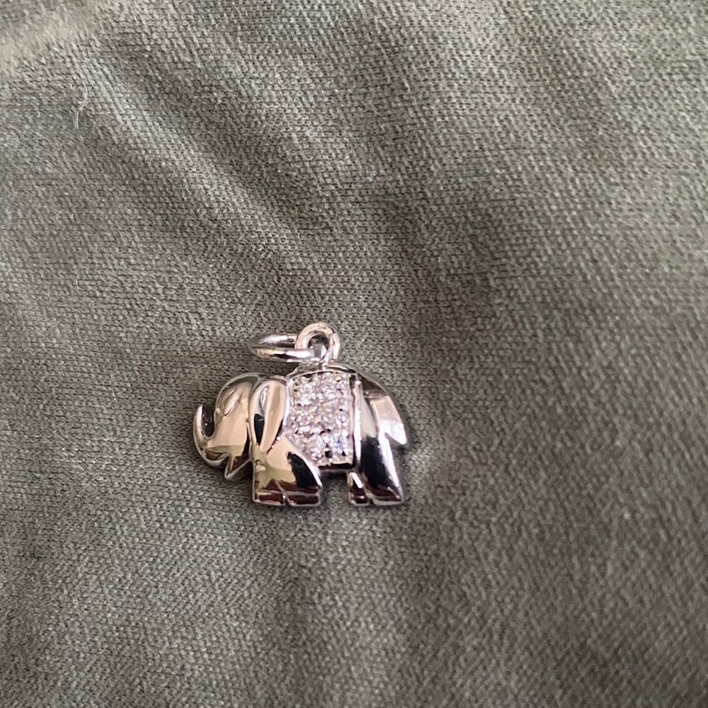 Silver Elephant Pendant or charm
